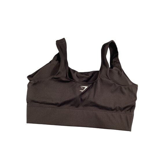Gymshark Medium Black womens Sports Bra with removable pads Gymwear Yoga  NWOT - Picture 2 of 5